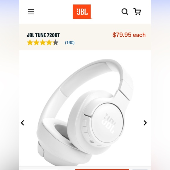 JBL Tune 720BT - Wireless Over-Ear Headphones white, Bluetooth -new and sealed! - Picture 1 of 3